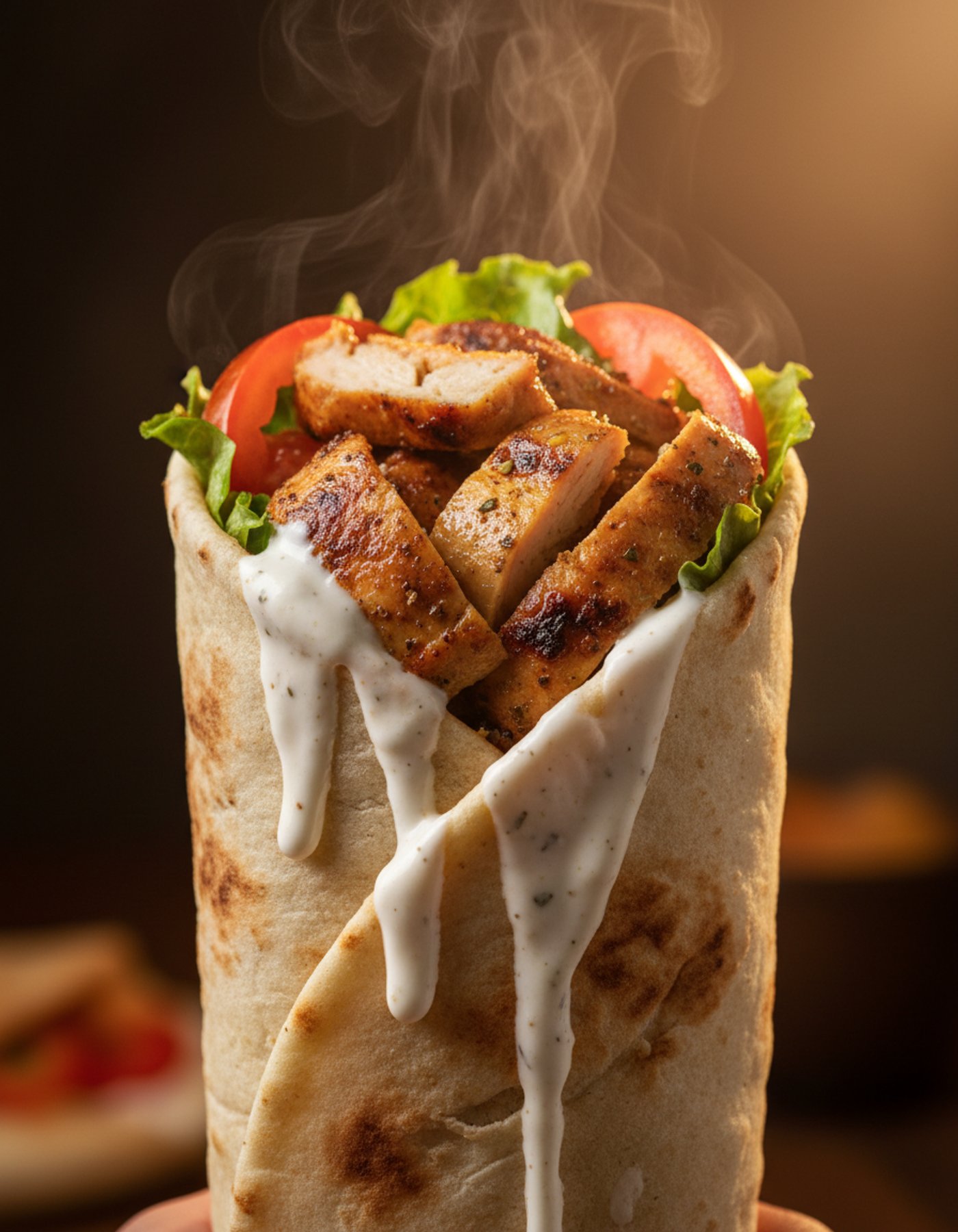 Kebab généreux de La Québabrie, poulet grillé et sauce à l'ail